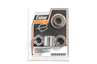 Rear Axle Spacer Kit Smooth Style Chrome(KIT)