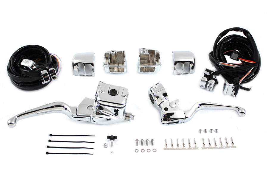 Smooth Contour Handlebar Control Kit Chrome(KIT)