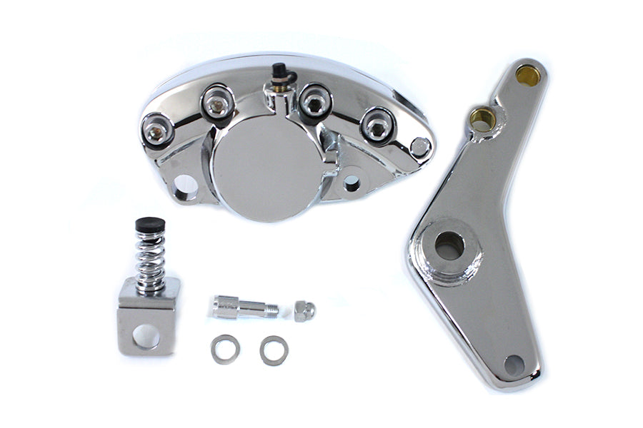 Chrome 1-Piston Rear Banana Caliper with Bracket(KIT)