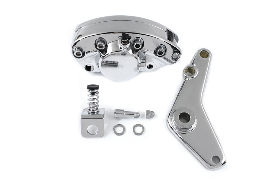 Chrome 1-Piston Rear Banana Caliper with Bracket(KIT)
