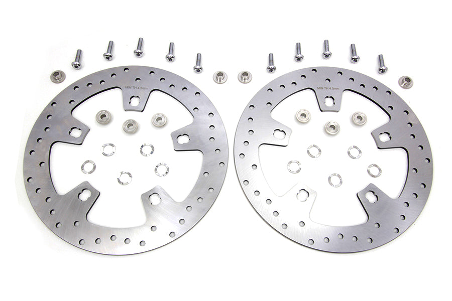 11.8  Drilled Front Brake Disc Set Stainless Steel(SET)