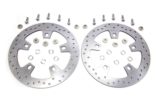 11.8  Drilled Front Brake Disc Set Stainless Steel(SET)