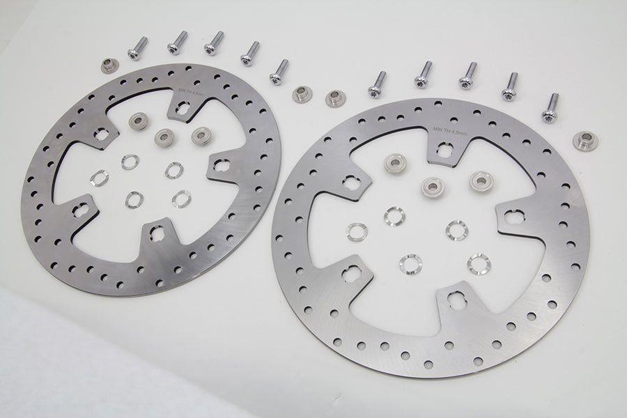11.8  Drilled Front Brake Disc Set Stainless Steel(SET)