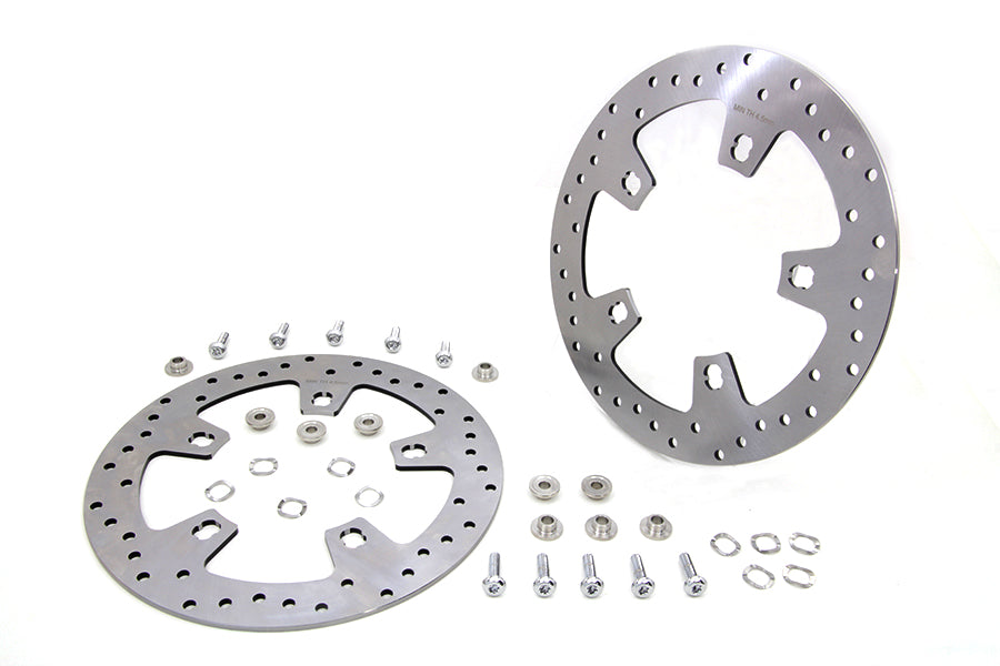 11.8  Drilled Front Brake Disc Set Stainless Steel(SET)