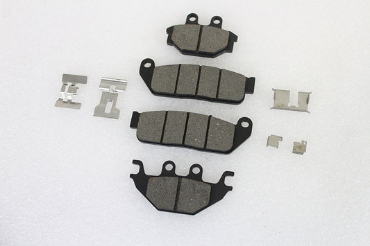 Semi-Metallic Front and Rear Brake Pad Set(SET)