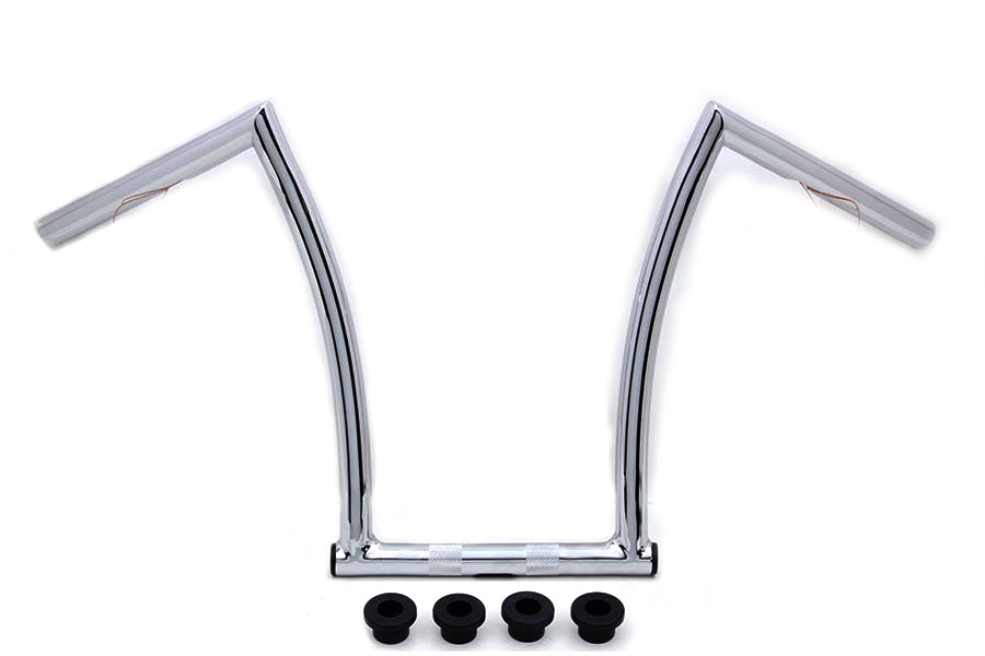 15  Chrome ChiZeled Z-Bar Handlebar with Indents(EA)