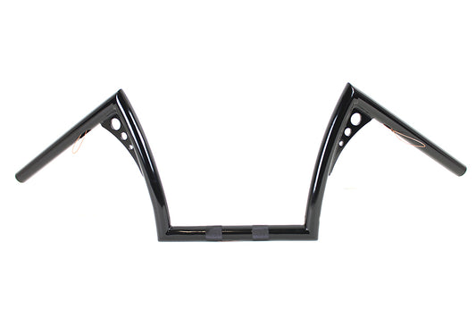10  Z-Bar Handlebar with Wiring Indents and Holes Black(EA)