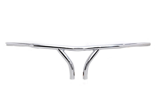 10  Chrome Curved Riser Handlebar with Indents(EA)