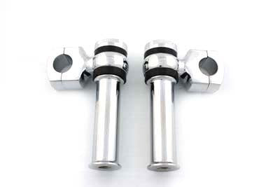 4-1/4  Offset Dog Bone Riser Set Chrome(SET)