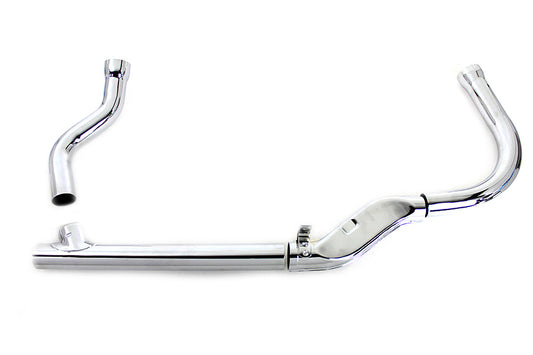 2 into 1 Exhaust Pipe Chrome Header Set(KIT)