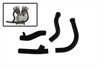 2 into 1 Black Exhaust Pipe Header Set(KIT)