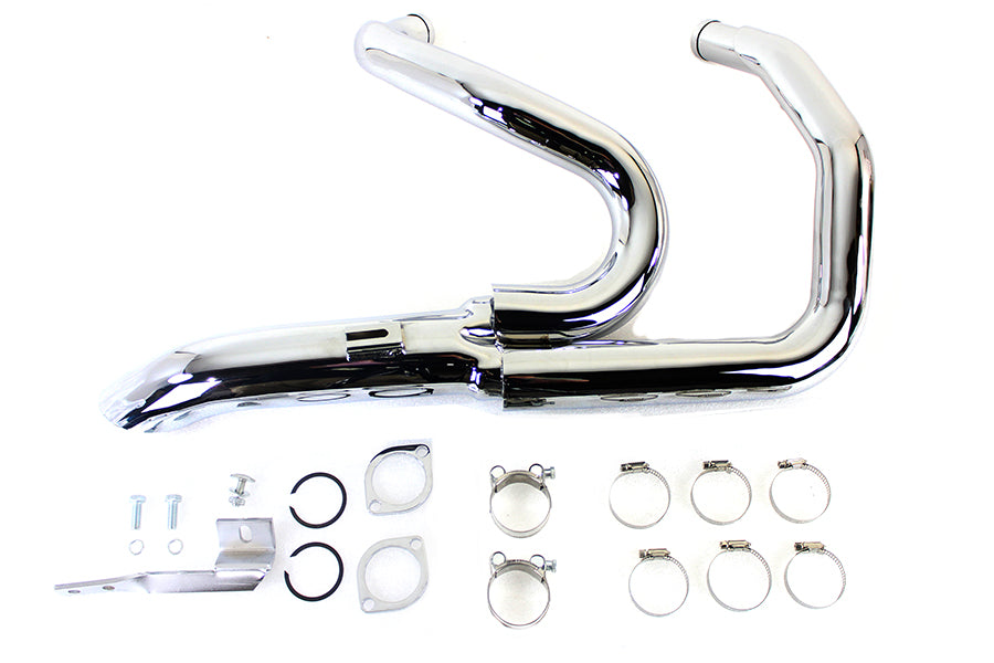 Wyatt Gatling 1-3/4  2 into 1 Exhaust Header Set Chrome(SET)