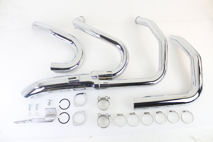 Wyatt Gatling 1-3/4  2 into 1 Exhaust Header Set Chrome(SET)