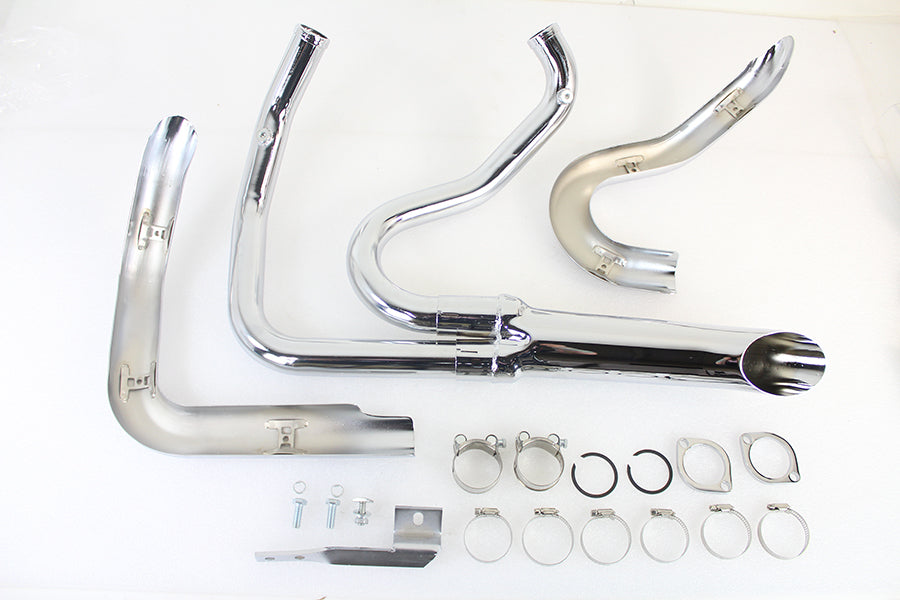 Wyatt Gatling 1-3/4  2 into 1 Exhaust Header Set Chrome(SET)