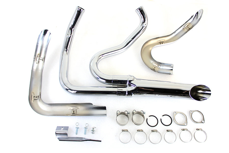 Wyatt Gatling 1-3/4  2 into 1 Exhaust Header Set Chrome(SET)