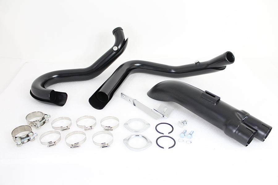 Wyatt Gatling 1-3/4  2 into 1 Exhaust Header Set Black(SET)
