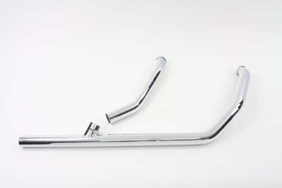 2 into 1 Exhaust Pipe Header Chrome(KIT)