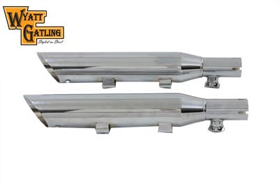 Wyatt Gatling Down Slash Slip-On Muffler Set Chrome(SET)