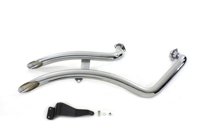 XL Exhaust Drag Pipe Set Chrome(SET)