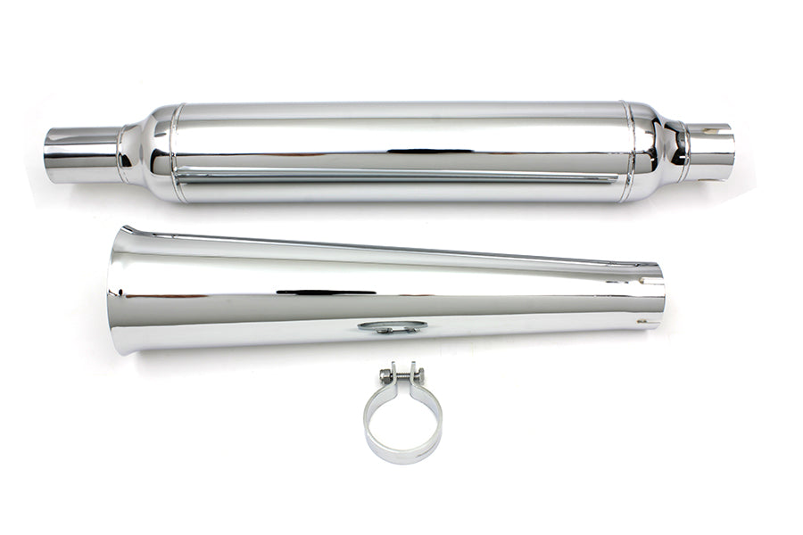 Chrome Muffler With Megaphone Tip(KIT)