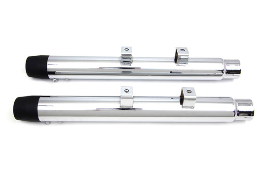 2-1/4  Diameter Chrome Straight Muffler Set(SET)