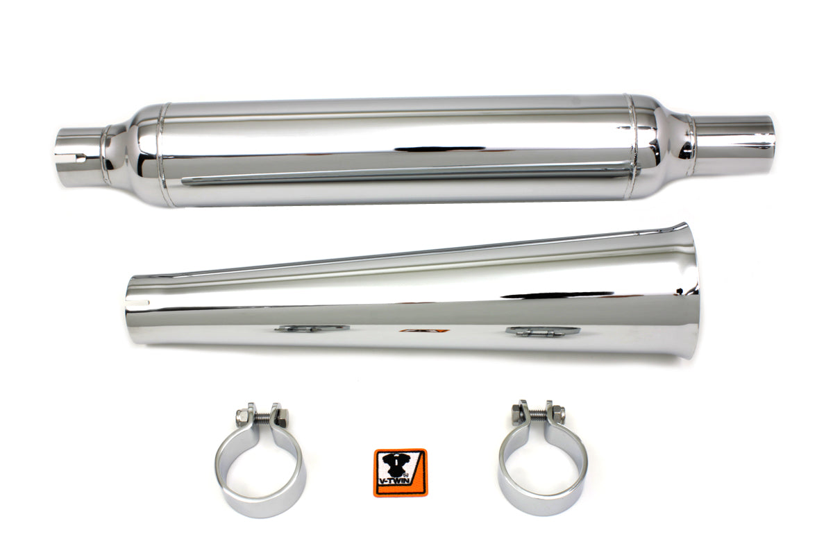 Chrome Muffler with Megaphone Tip(EA)