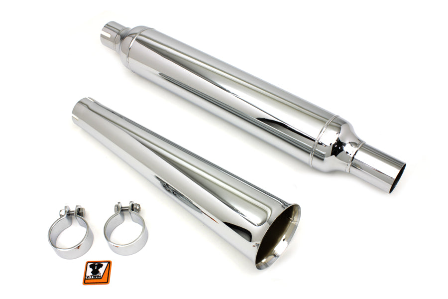 Chrome Muffler with Megaphone Tip(EA)