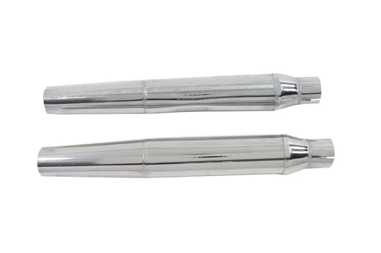 Replica Tapered Muffler Embossed Chrome(SET)