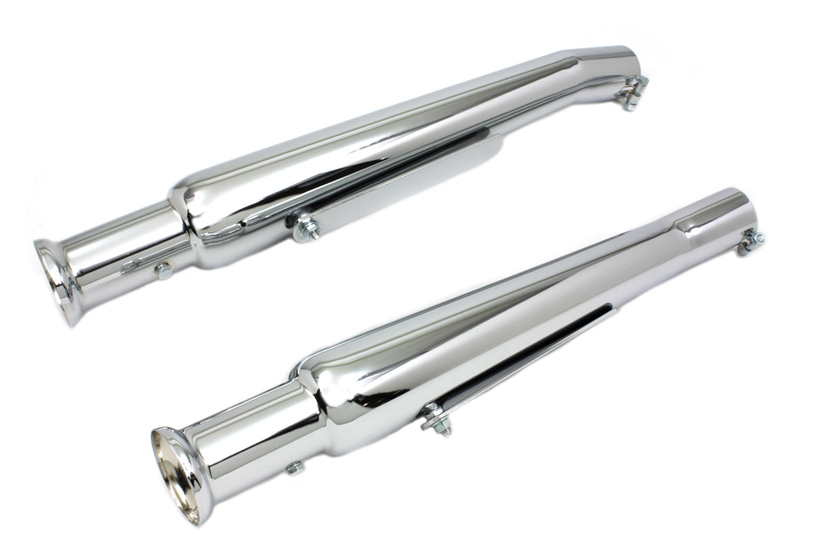 Chrome Megaphone Muffler Tip Set(SET)