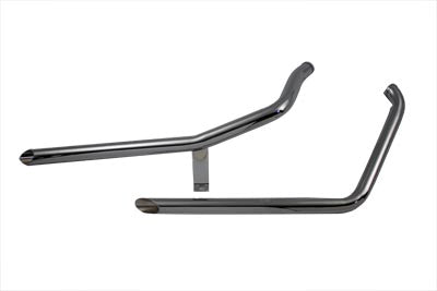 Exhaust Drag Pipe Set Slash Cut Ends(SET)