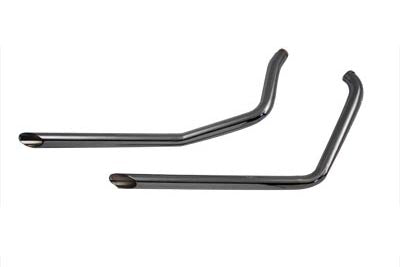 Set of Six Exhaust Drag Pipes with Slash Cuts Ends(SET)