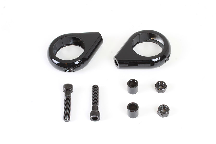 Black Turn Signal Clamp Kit for 39mm Forks(SET)