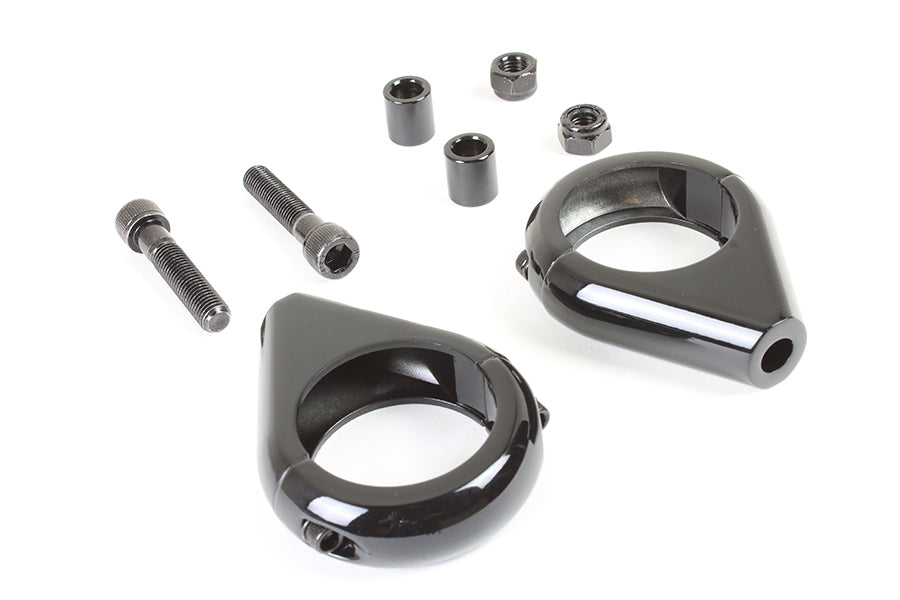 Black Turn Signal Clamp Kit for 39mm Forks(SET)