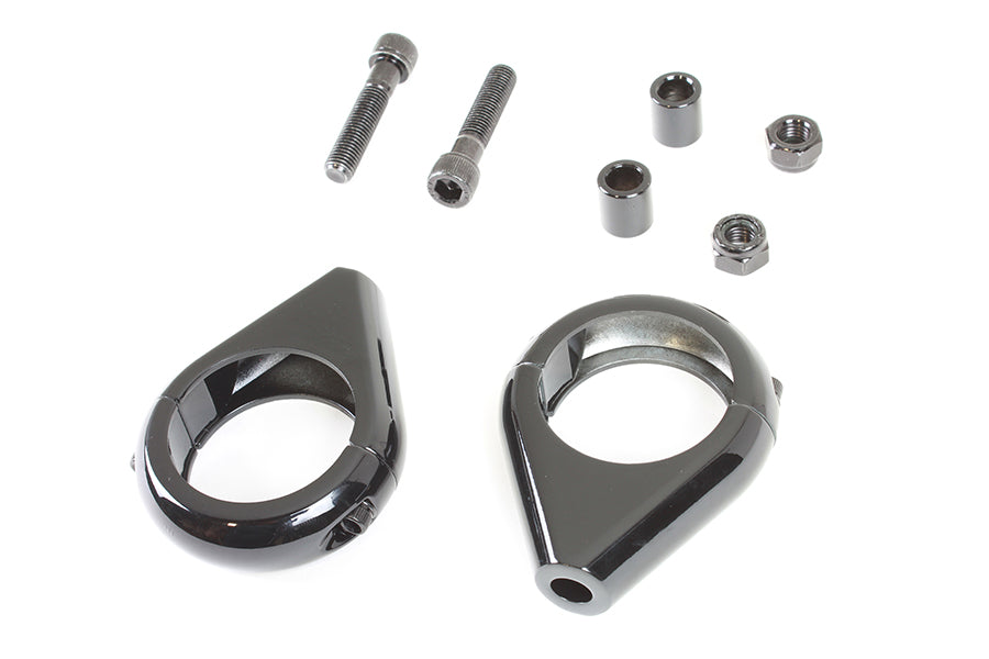 Black Turn Signal Clamp Kit for 39mm Forks(SET)