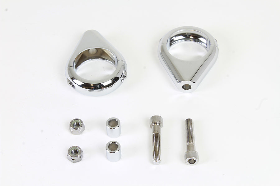 Chrome Turn Signal Clamp Kit 41mm Forks(SET)