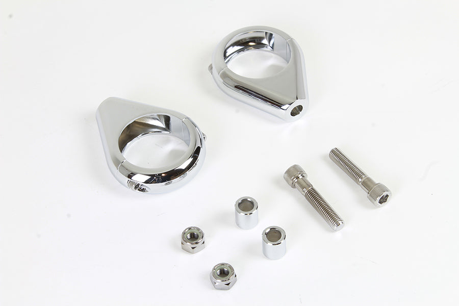 Chrome Turn Signal Clamp Kit 41mm Forks(SET)