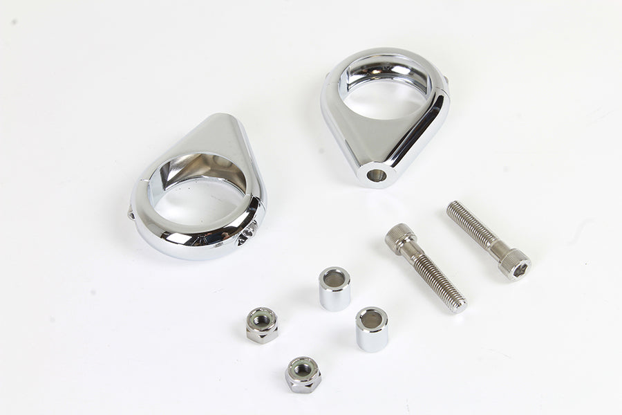 Chrome Turn Signal Clamp Kit 41mm Forks(SET)
