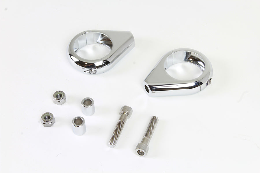 Chrome Turn Signal Clamp Kit 41mm Forks(SET)