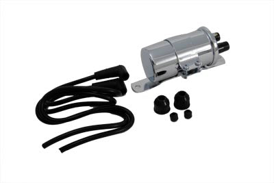 Round Chrome 12 Volt Dual Coil with Bracket(EA)