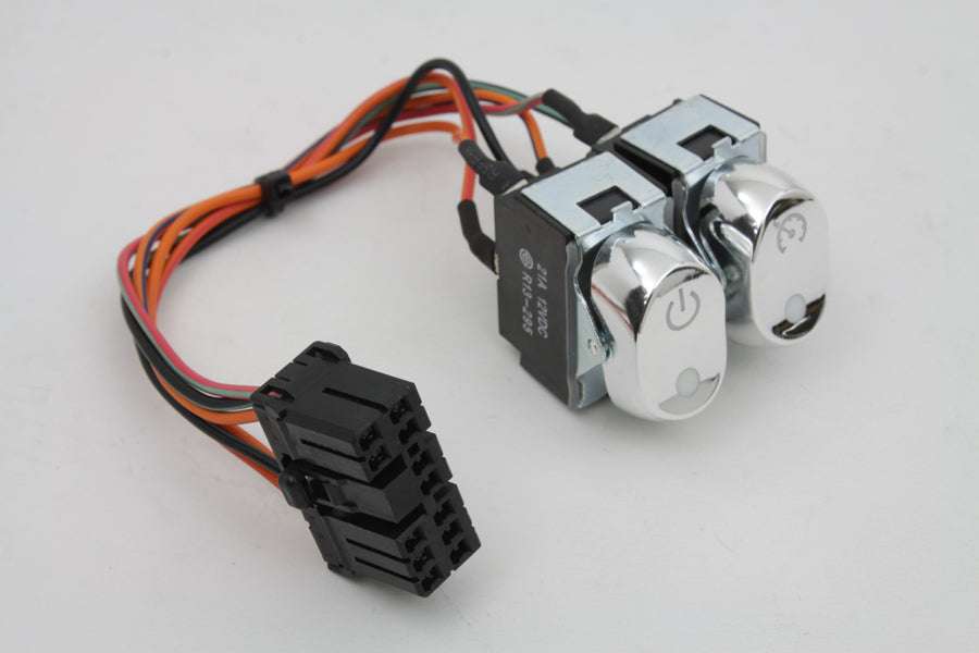 Rocker Style Handlebar Switch Kit Chrome(SET)
