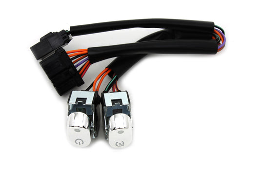 Rocker Style Handlebar Switch Kit Chrome(SET)