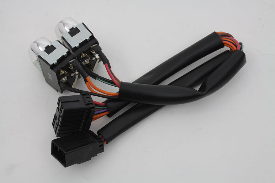 Rocker Style Handlebar Switch Kit Chrome(SET)