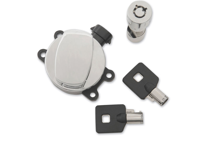 Side Hinge Ignition Switch Chrome with Fork Lock(EA)