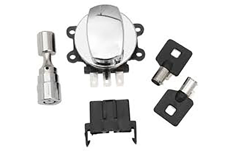 Side Hinge Ignition Switch Chrome with Fork Lock(EA)
