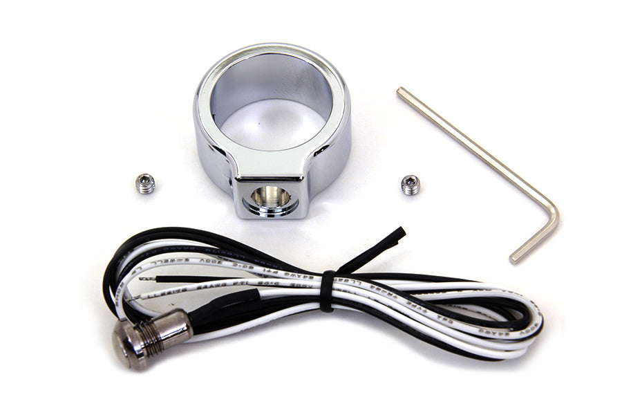 Chrome Single Handlebar Button Switch Kit(KIT)