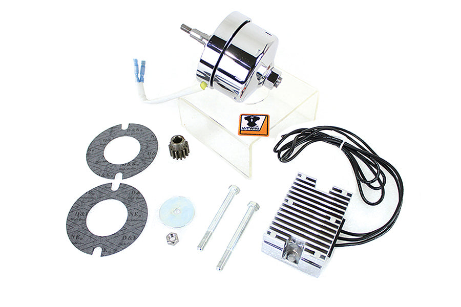 Chrome 12 Volt Alternator Generator Conversion Kit(KIT)