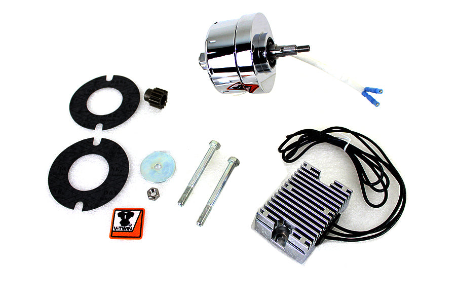 Chrome 12 Volt Alternator Generator Conversion Kit(KIT)