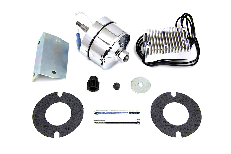 Chrome 12 Volt Alternator Generator Conversion Kit(KIT)