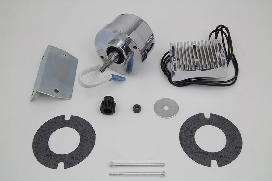 Chrome 12 Volt Alternator Generator Conversion Kit(KIT)