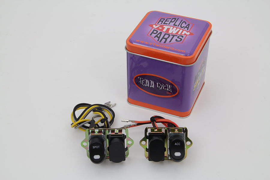 Rocker Style LED Fairing Switch Kit Black(KIT)